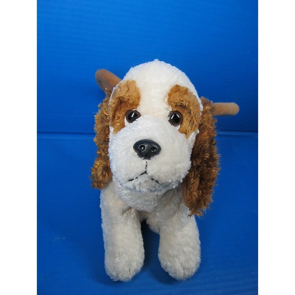 Toys R Us Animal Alley Cocker Spaniel Dog Purse Brown /White Puppy Dog Purse 10"